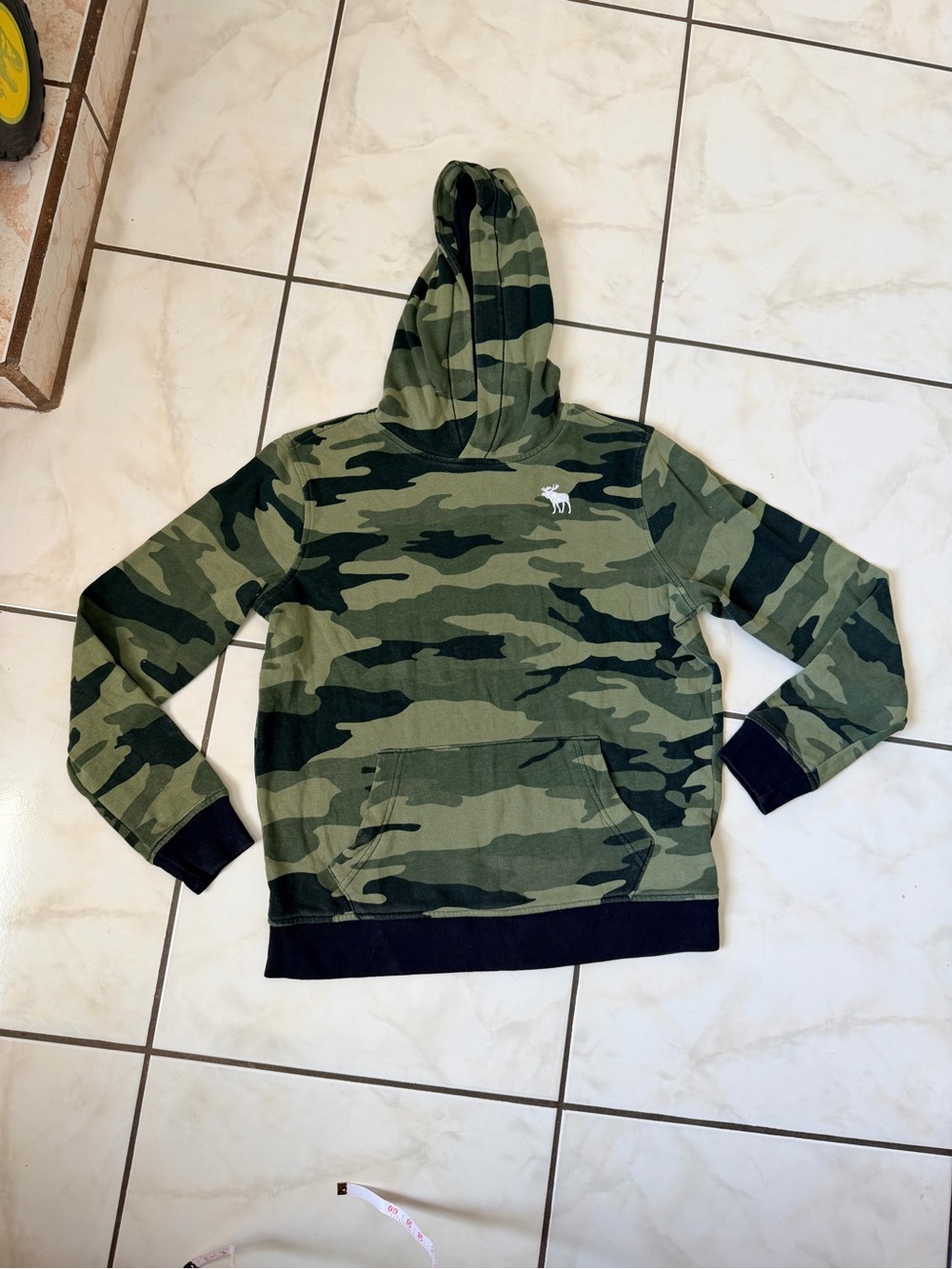 abercrombie kids Camo Green Hooded Sweatshirt